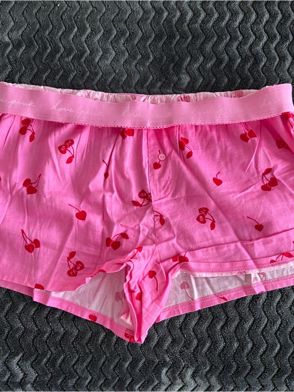 PINK Victoria's Secret Pink Cherry-Print Boxer Shorts